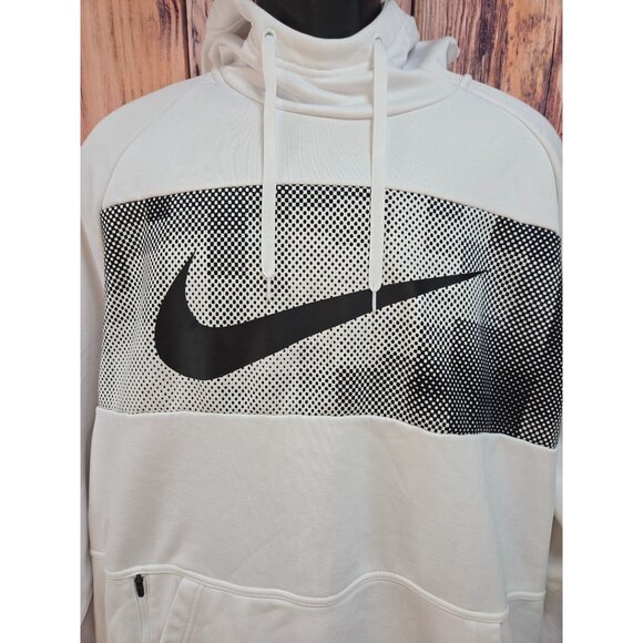 Nike Dri-Fit Standard Fit White Hoodie Size XXL - Picture 3 of 8